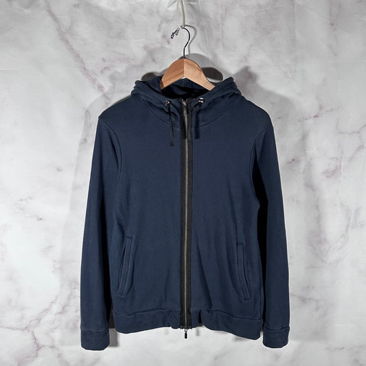 Lanvin en Blue Navy Zip-Up Hoodie