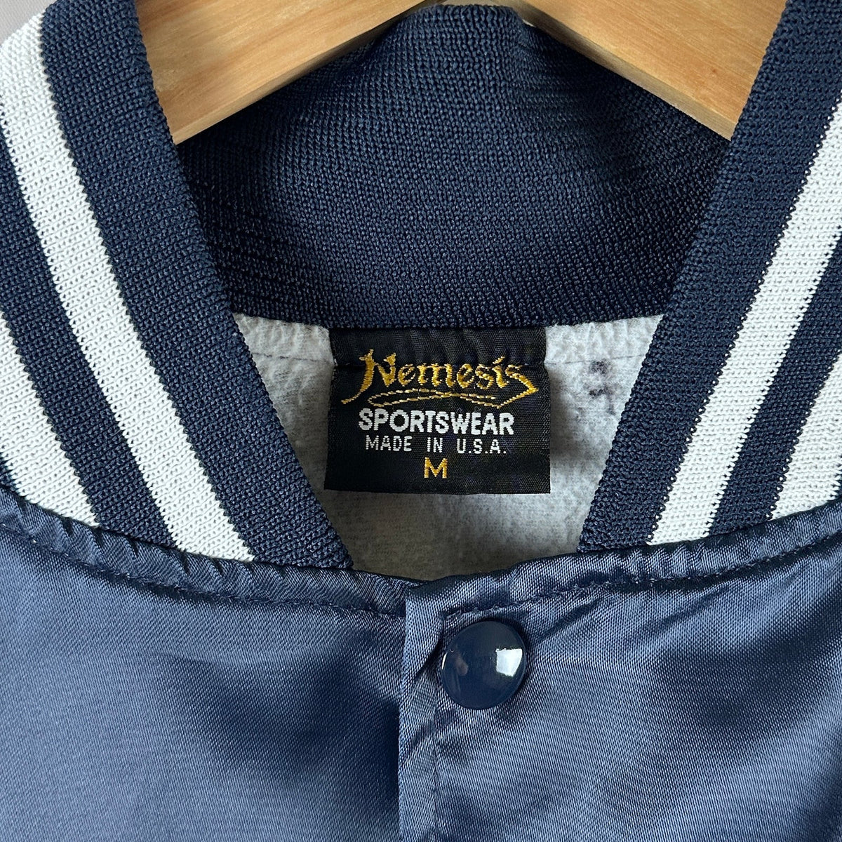 Vintage Nemesis Sportswear Navy Varsity Jacket