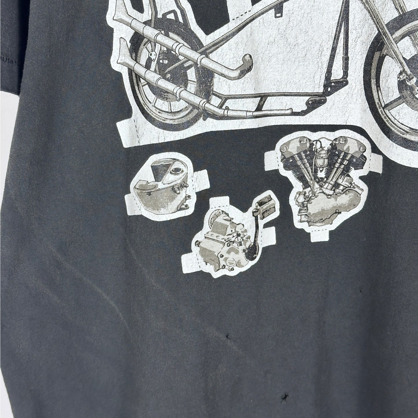 Saint Michael x Neighborhood ‘Saint Hood’ Grey Motorcycle Tee