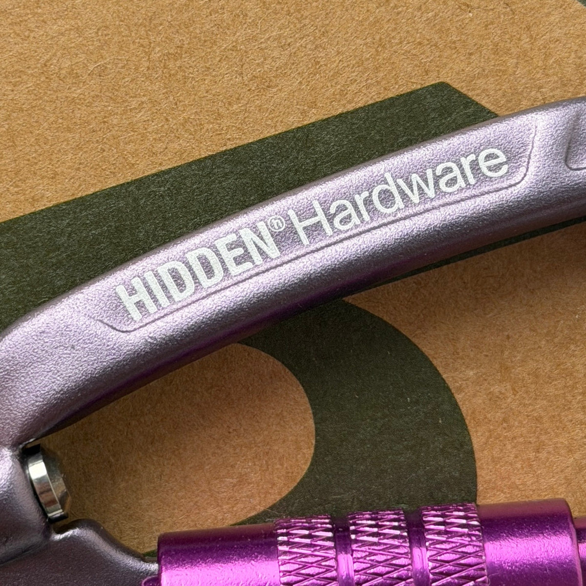 Hidden NY Purple Locking Carabiner