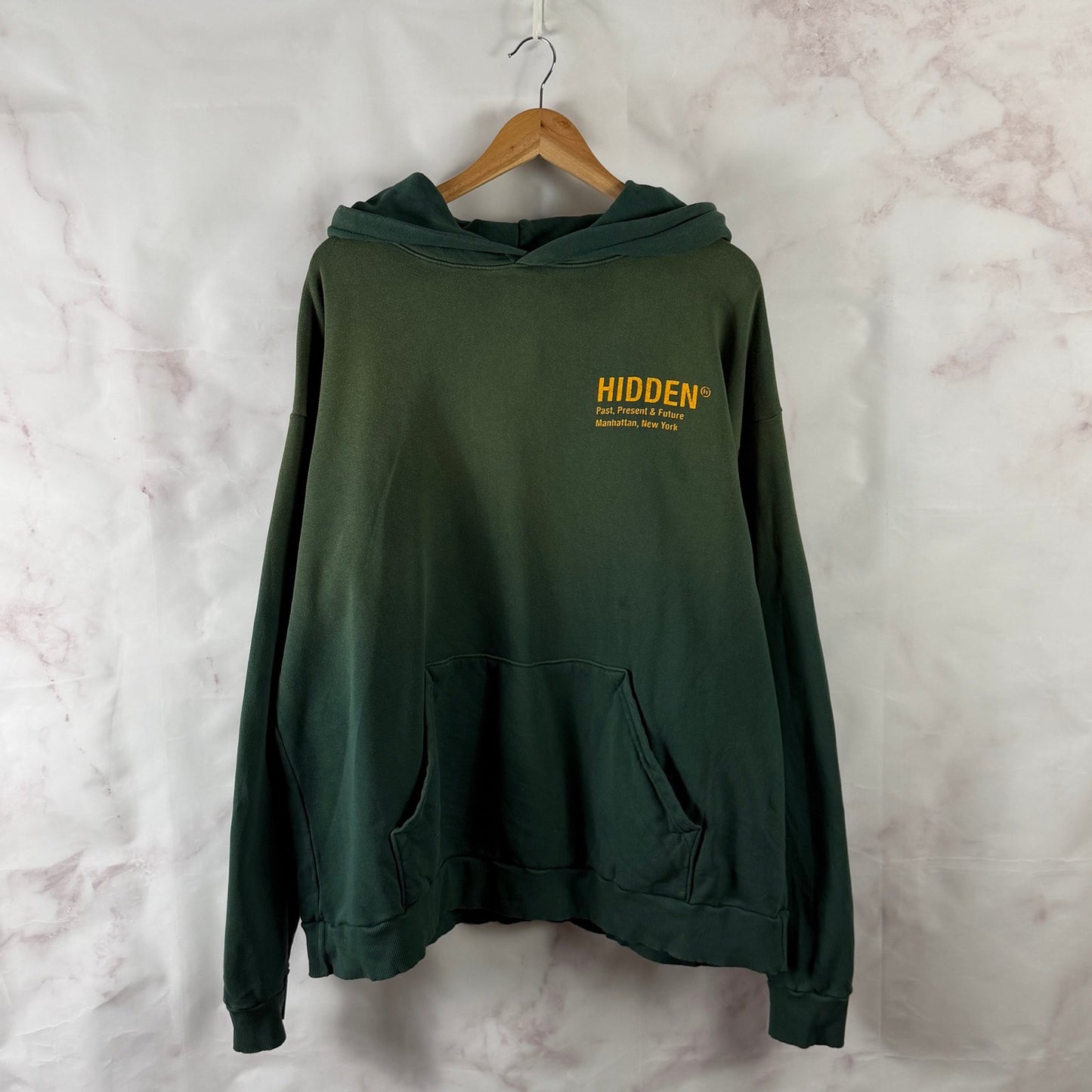 Hidden NY Green Sun Faded Hoodie