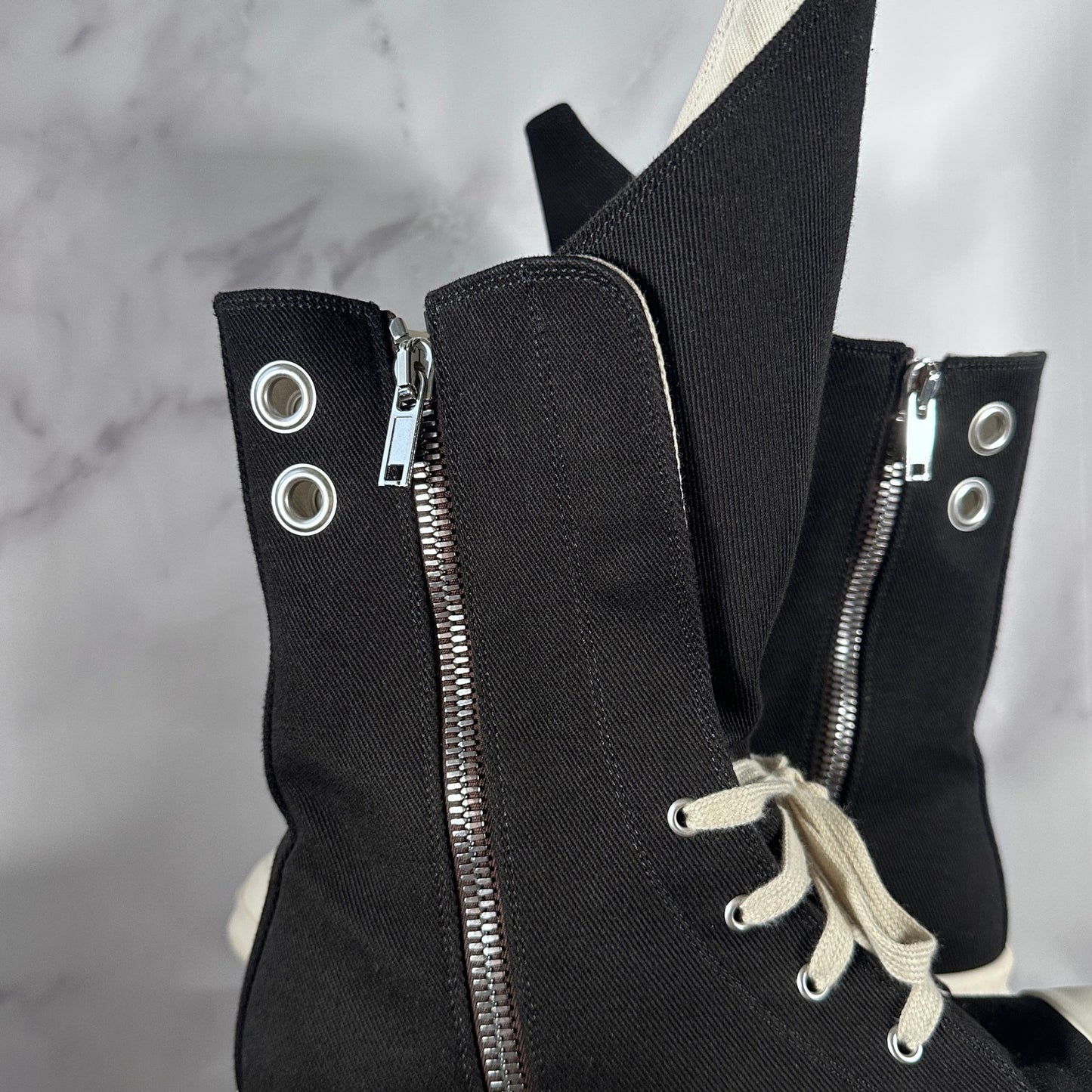 Rick Owens DRKSHDW Boot Sneak Ramone Black/Milk