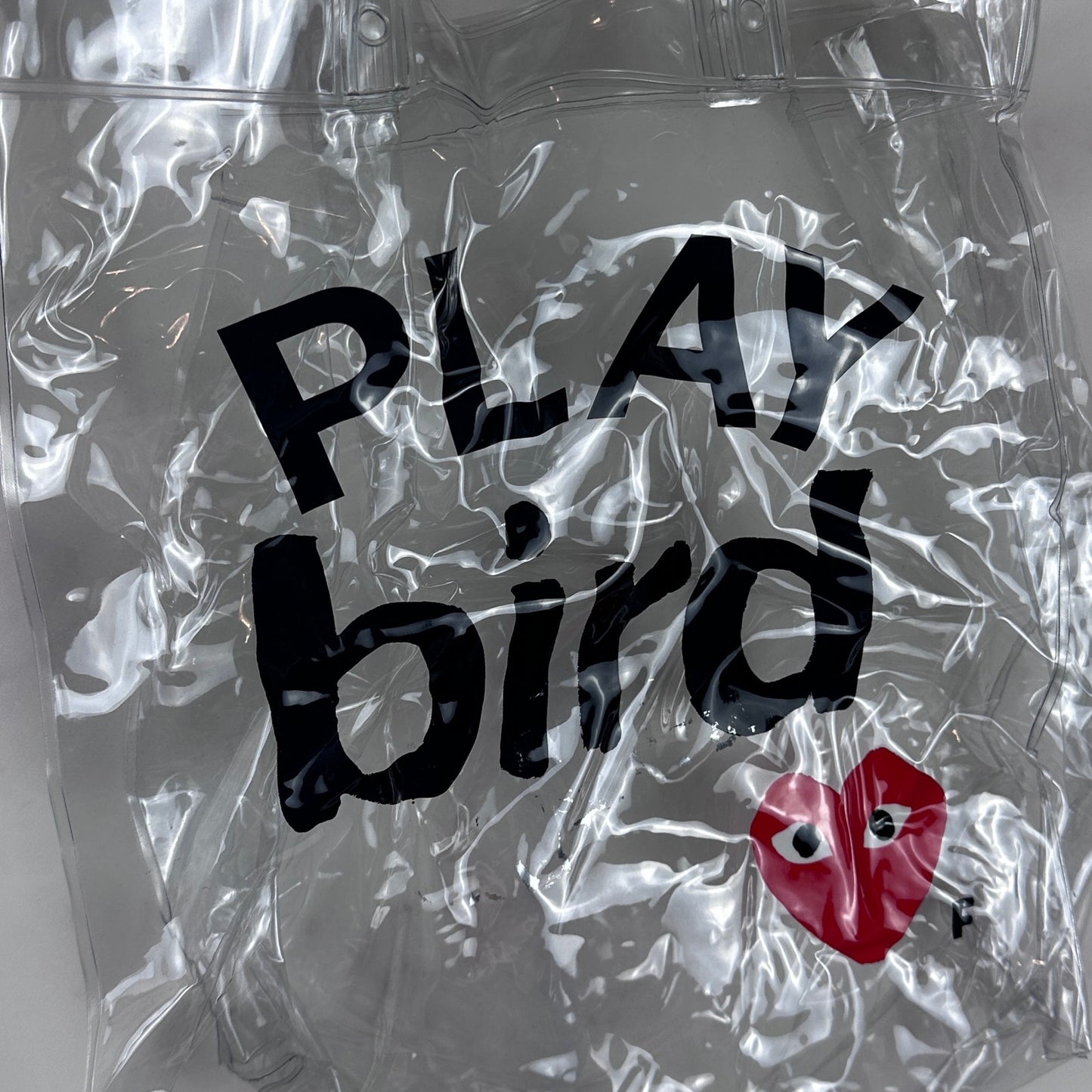 Comme des Garçons PLAY BIRD Translucent Tote Bag