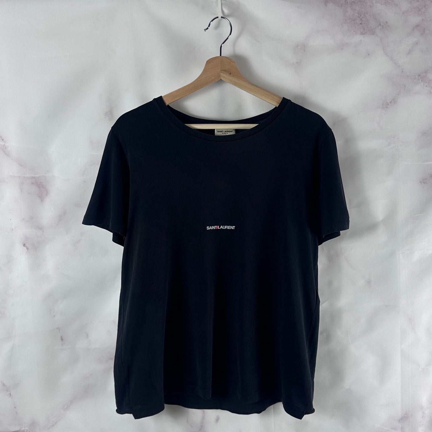 Saint Laurent Paris Black Text Tee