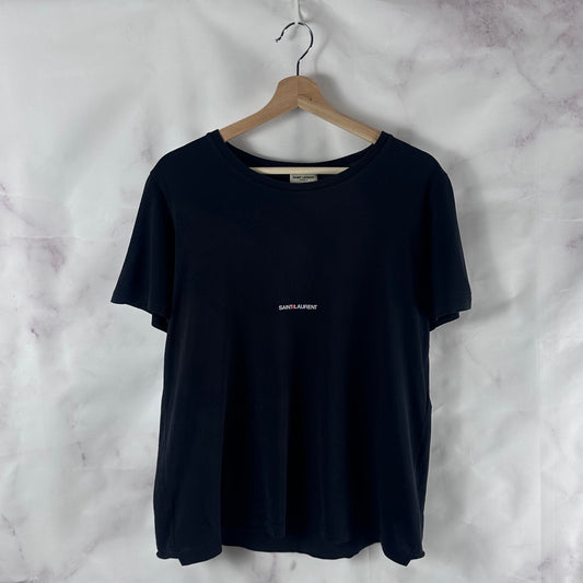 Saint Laurent Paris Black Text Tee