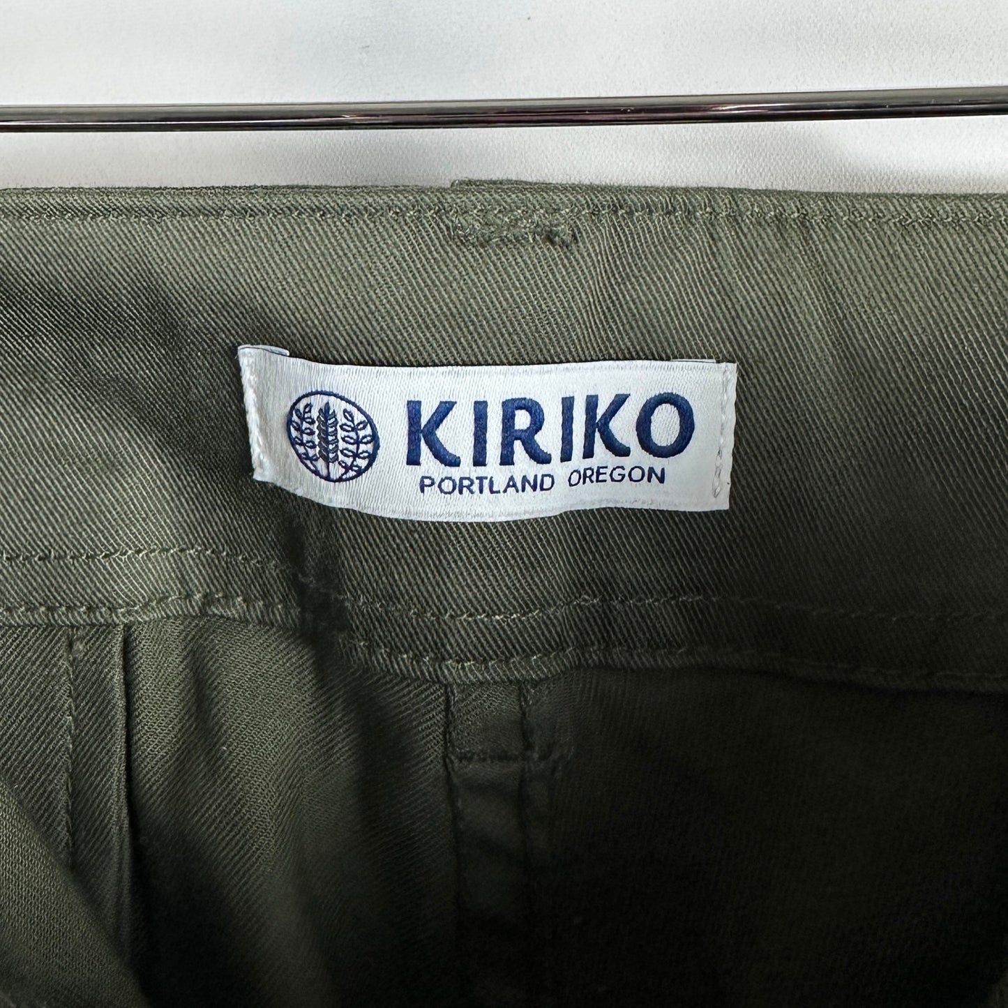Kiriko Made Green Officer Patchwork Chino Pants