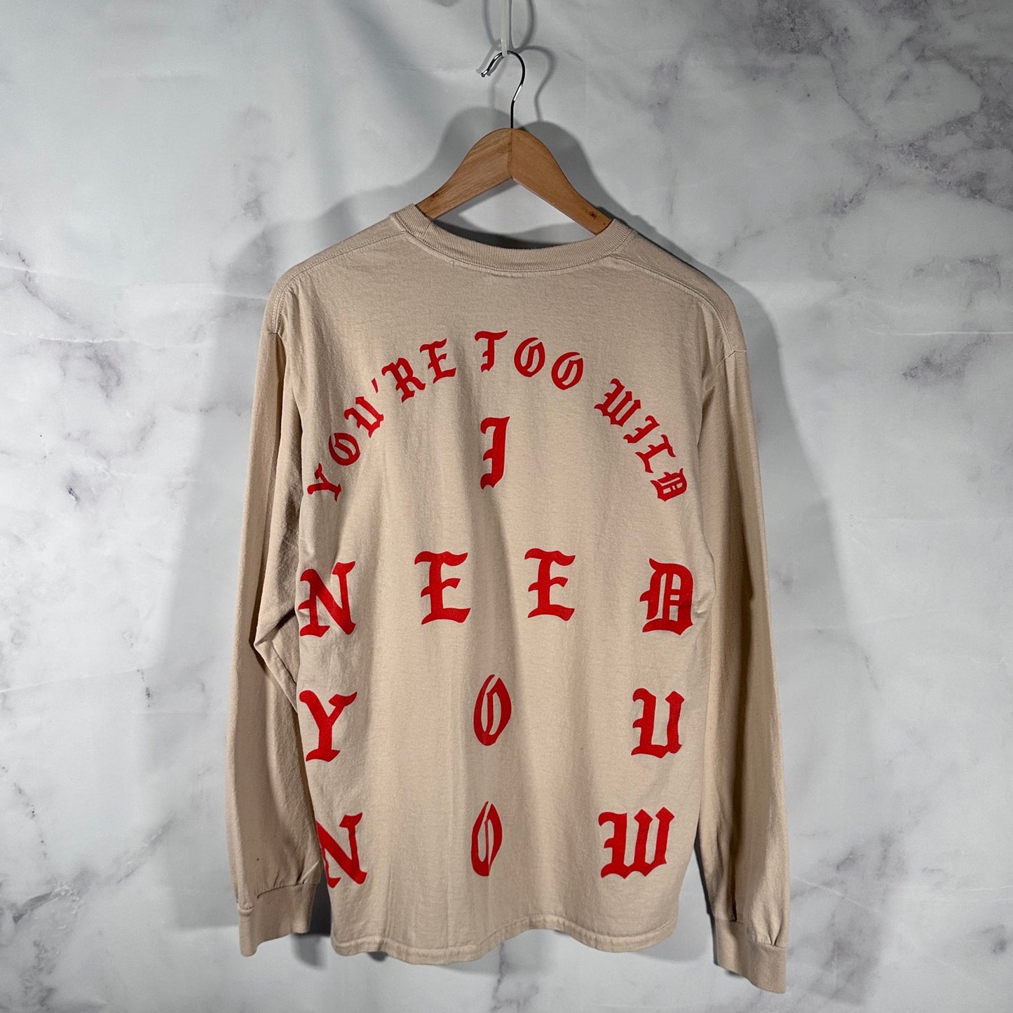 Kanye West The Life of Pablo Tour New York  Exclusive Tan Longsleeve