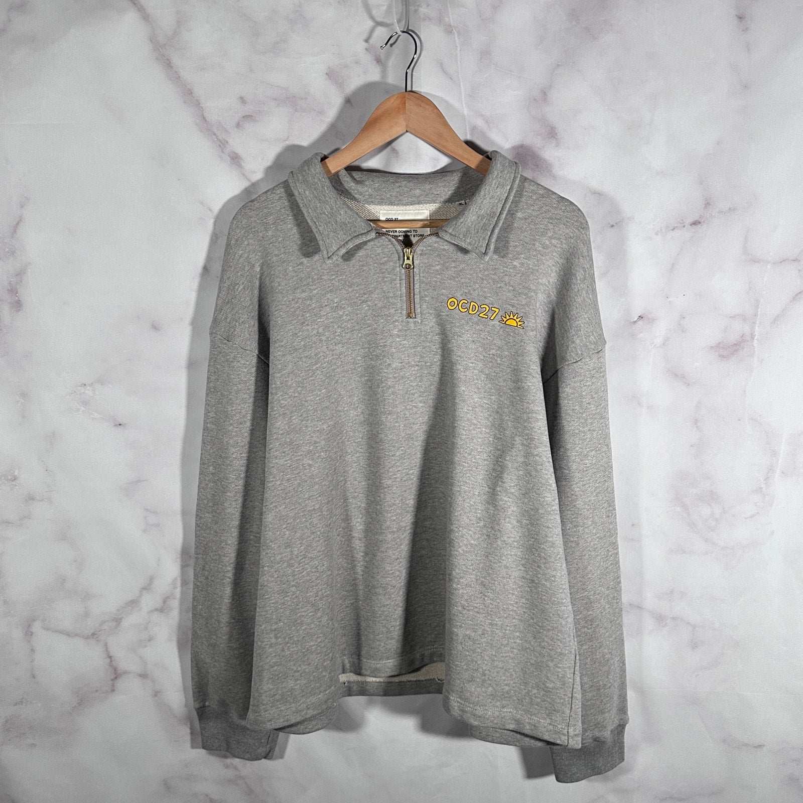 OCD27 Grey Half-Zip Sweatshirt