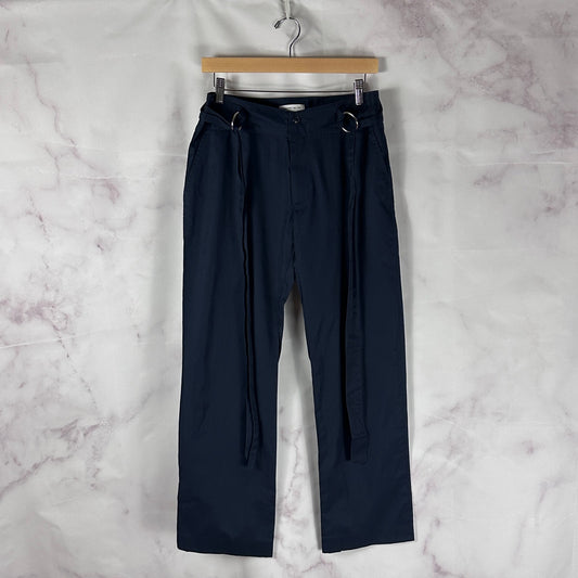 Nepenthes Navy Blue Waist Tie Pants