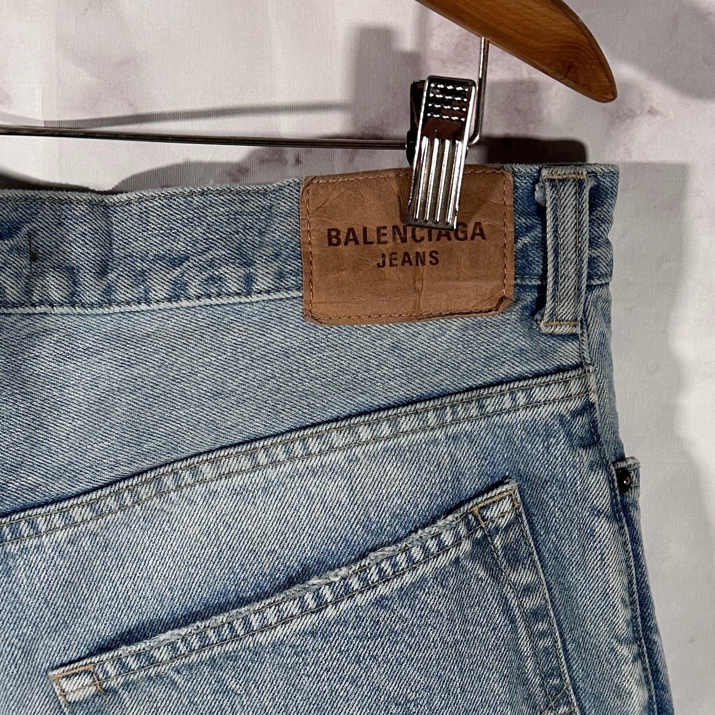 Balenciaga Light Wash Baggy Denim