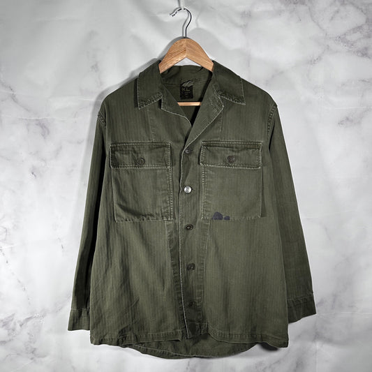 Vintage Dutch Military 1967 Green Combat Shirt