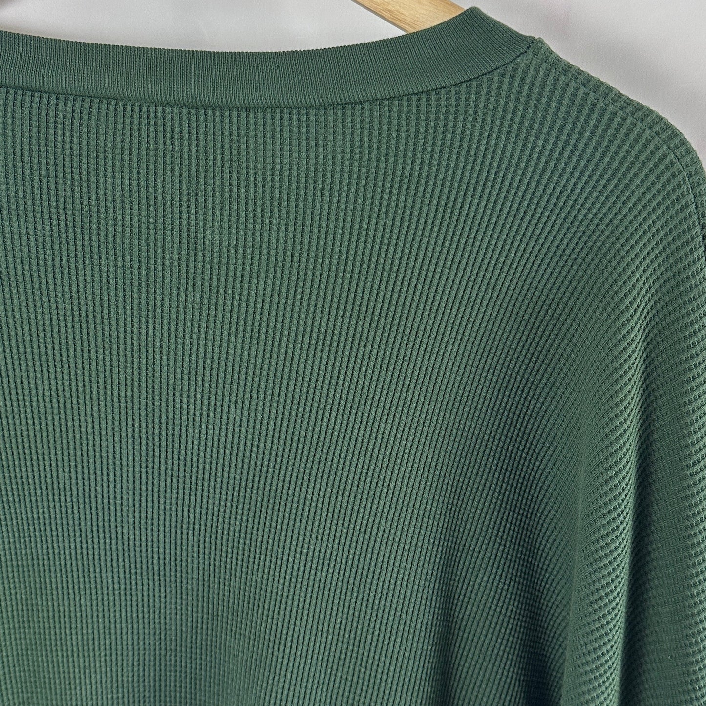 Los Angeles Apparel Green Waffle Knit Longsleeve