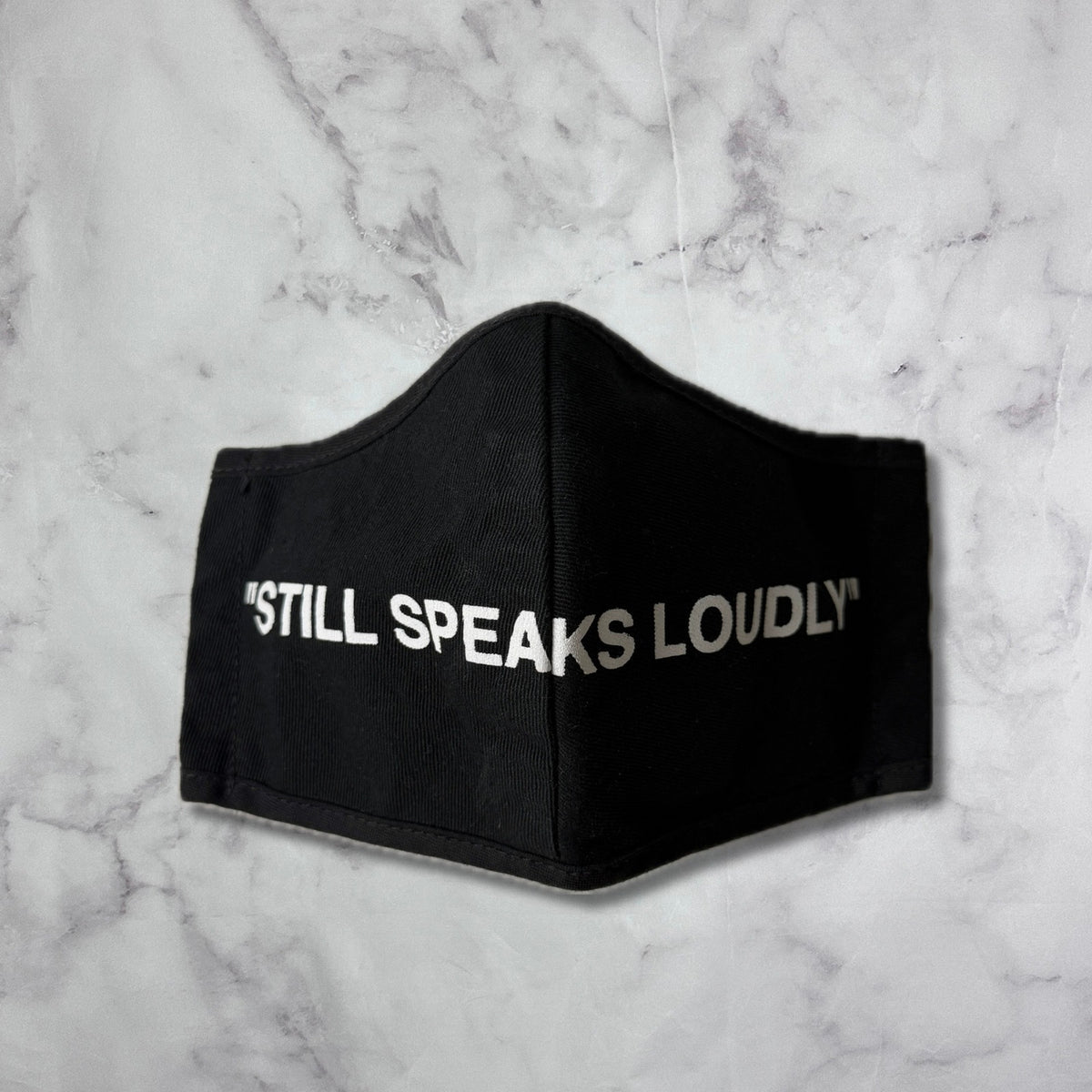 Virgil Abloh MOCA "Still Speaks Loudly" Black Facemask
