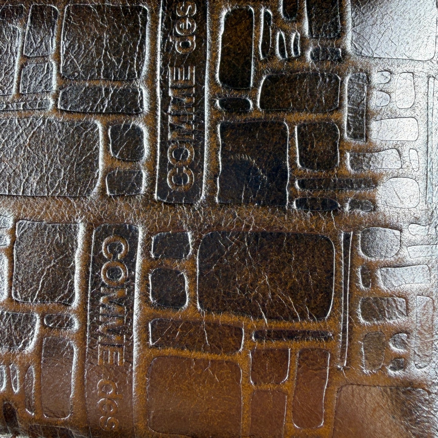 Comme des Garçons Embossed Metallic Leather Zipper Wallet