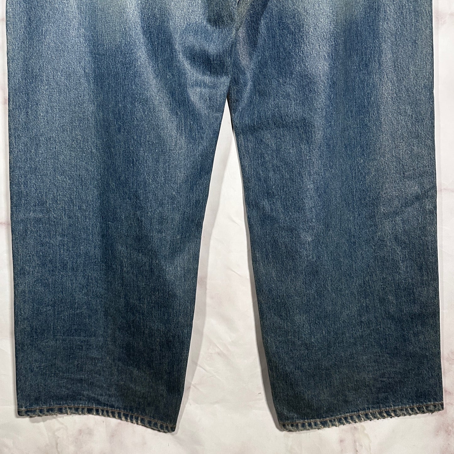 Balenciaga Waxed Baggy Blue Denim
