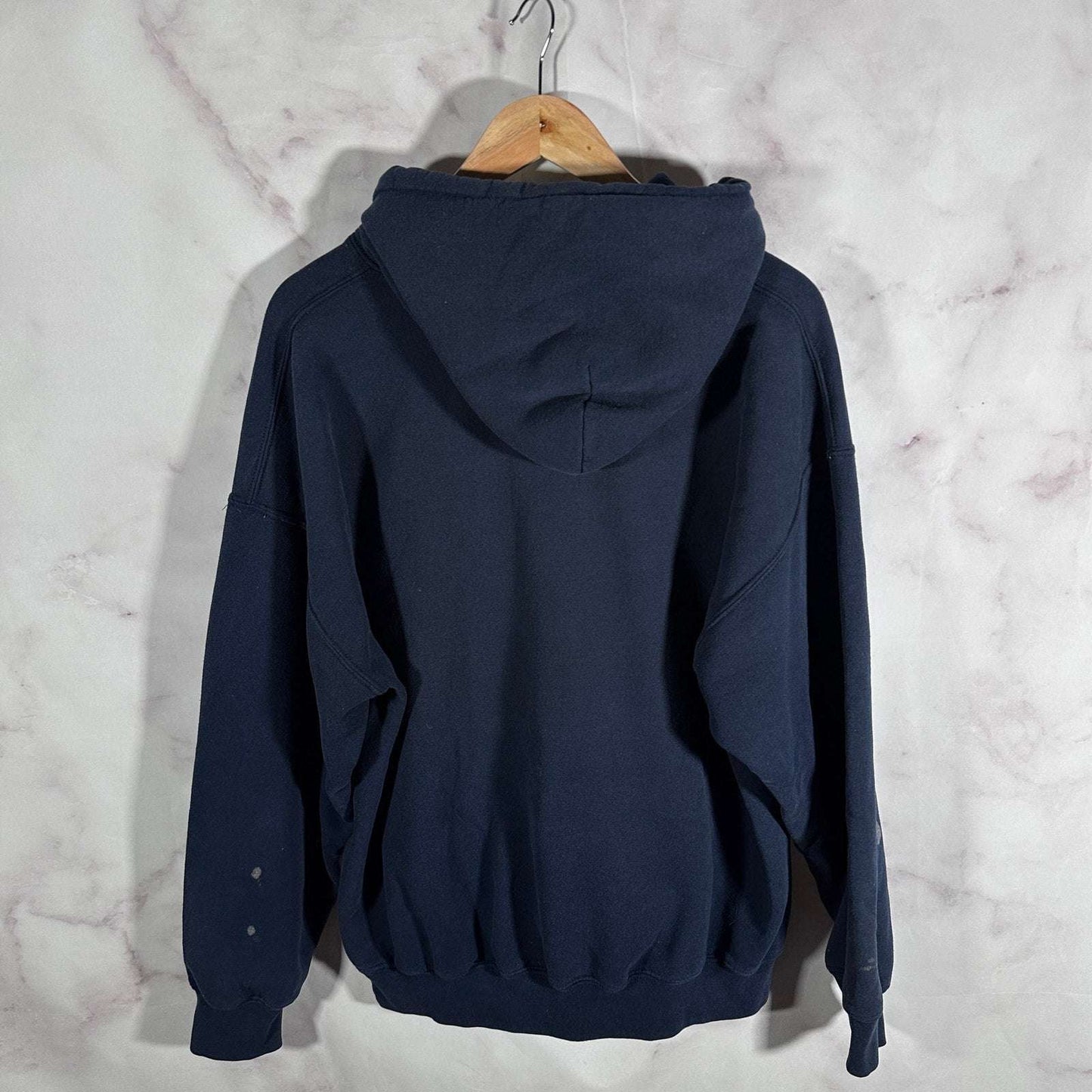 Oasis Y2K Navy Box Logo Hoodie