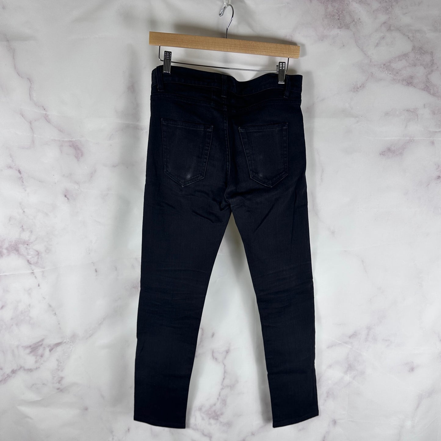 Saint Laurent Paris Hedi Slimane Black D02 Skinny Low Waist Denim
