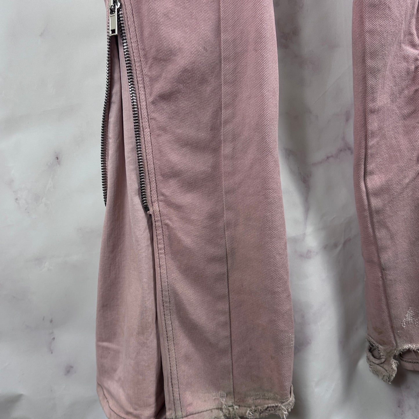Rick Owens DRKSHDW S/S23 Edfu Bolan Banana Cut Faded Pink Denim