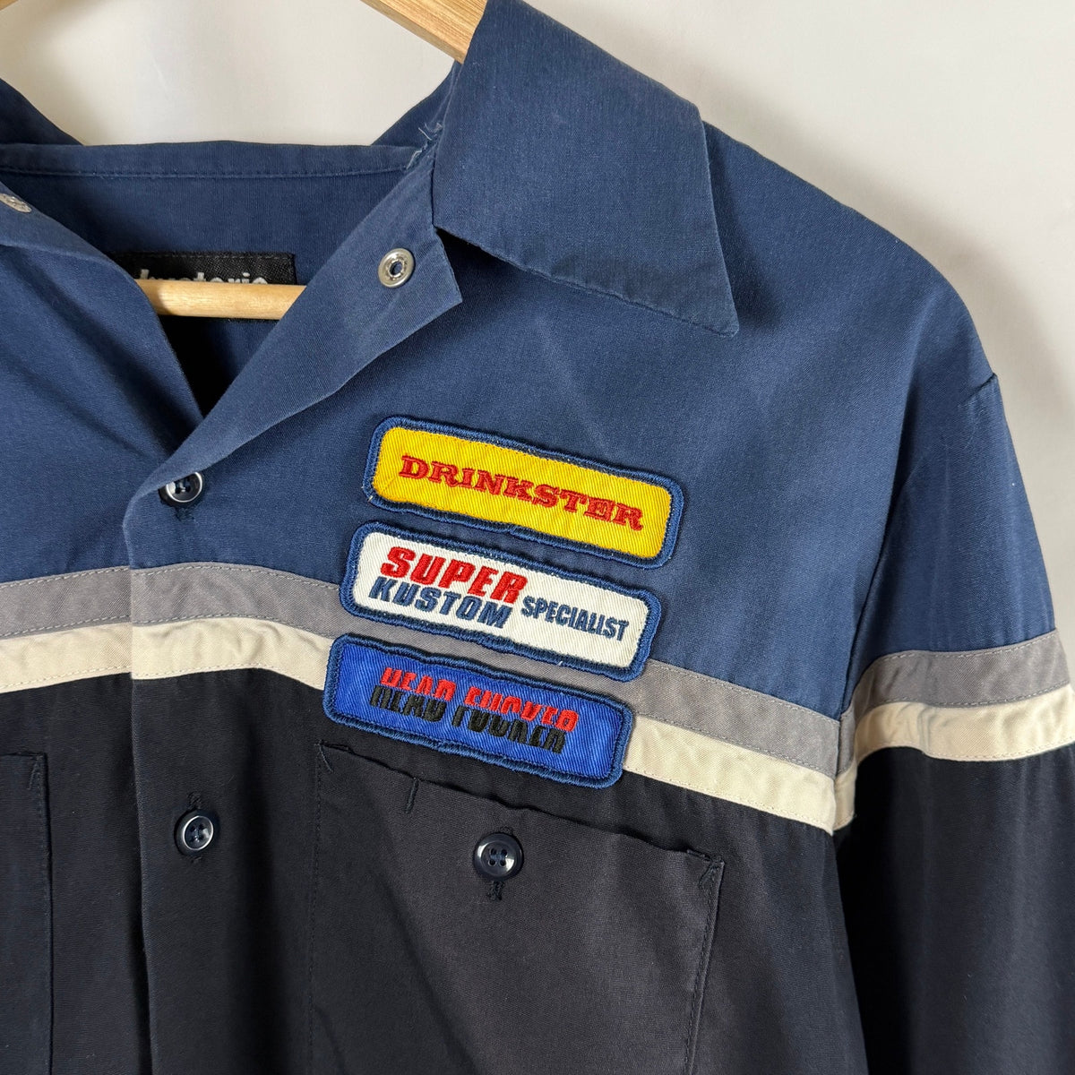 Vintage Hysteric Glamour Blue Mechanics Work Shirt