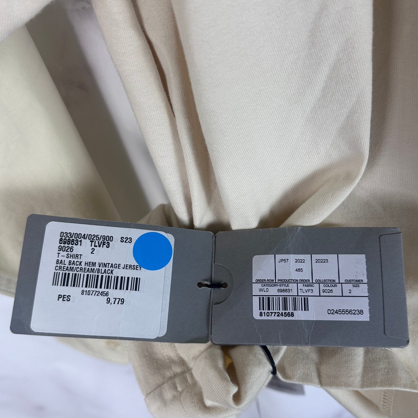 Balenciaga F/W22 Hybrid Layered Cream Longsleeve Shirt