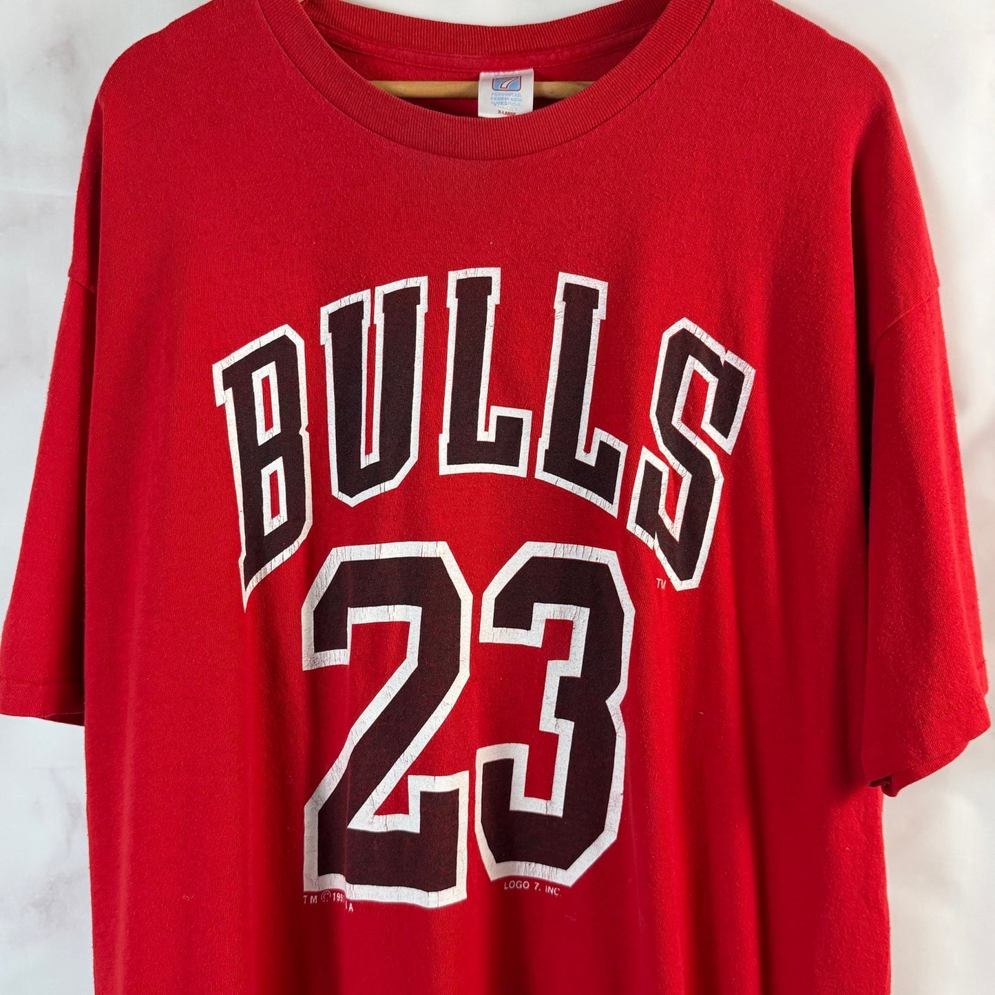 Vintage 1990 Logo 7 Michael Jordan Chicago Bulls Tee