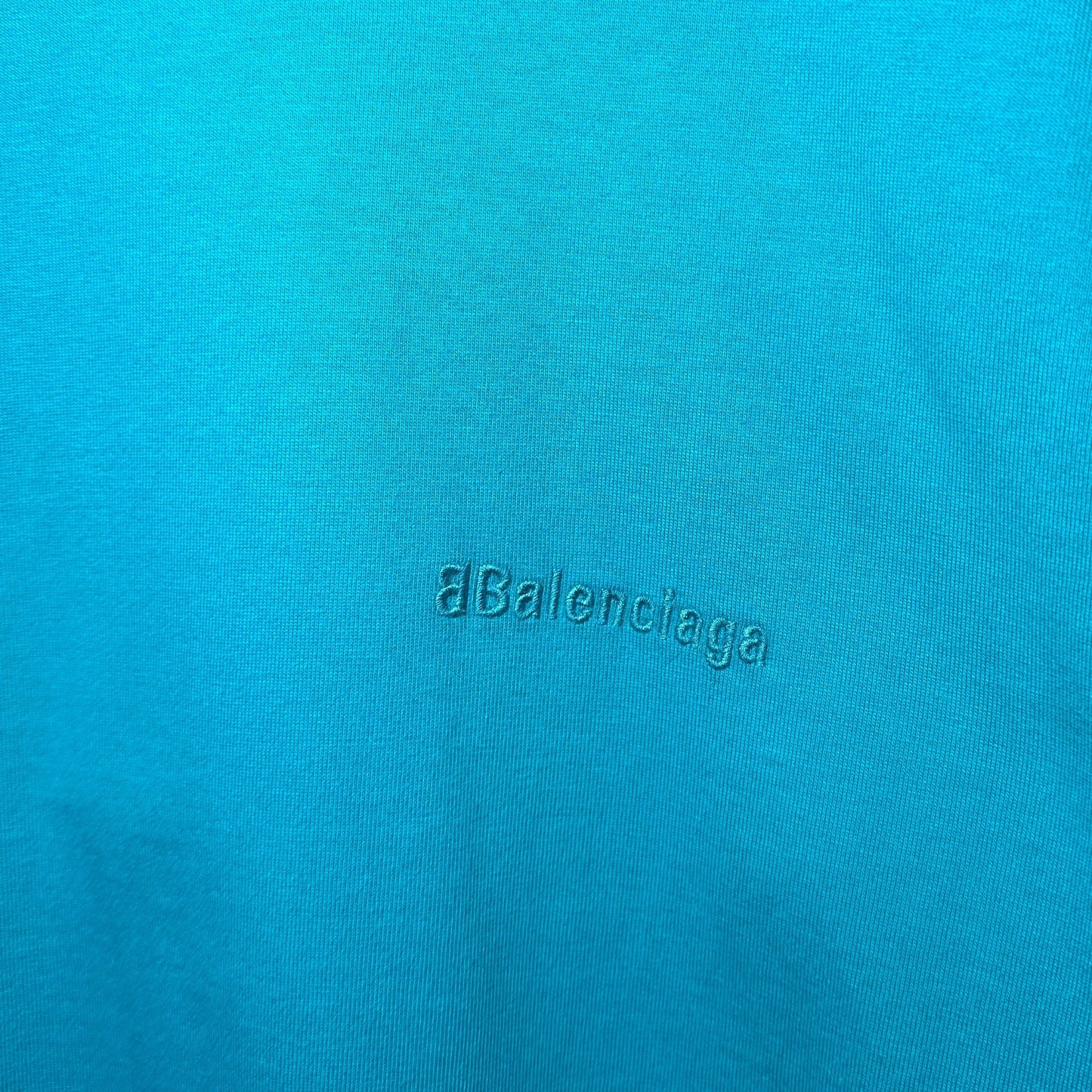 Balenciaga 1 of 1 YE24 Embroidered Blue Logo Tee