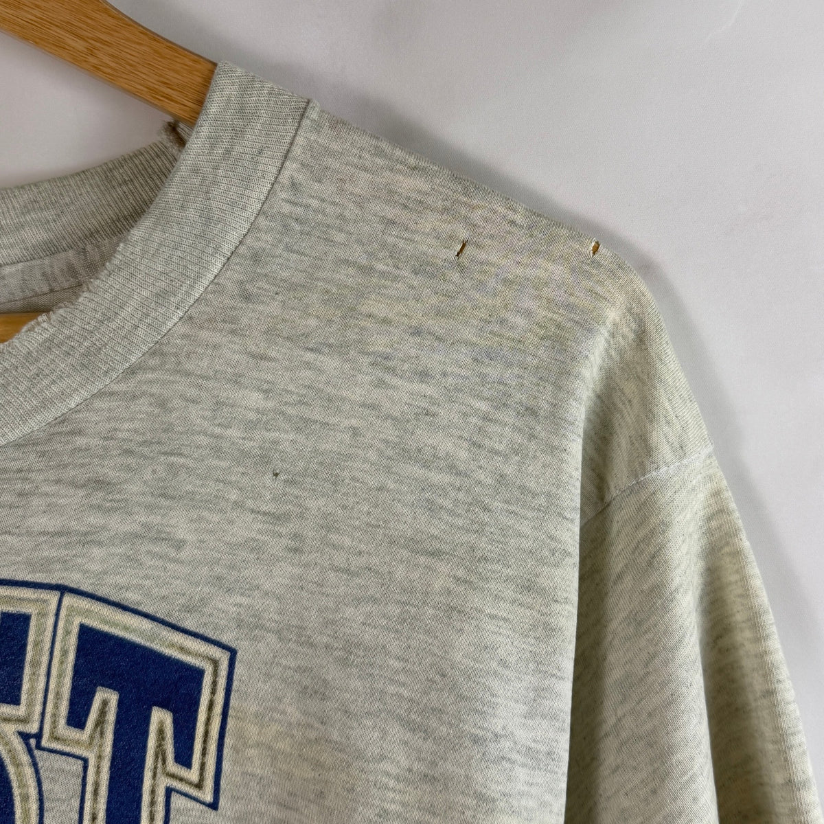 Vintage 1990 West Virginia Mountaineers Screen Stars Heather Grey Tee