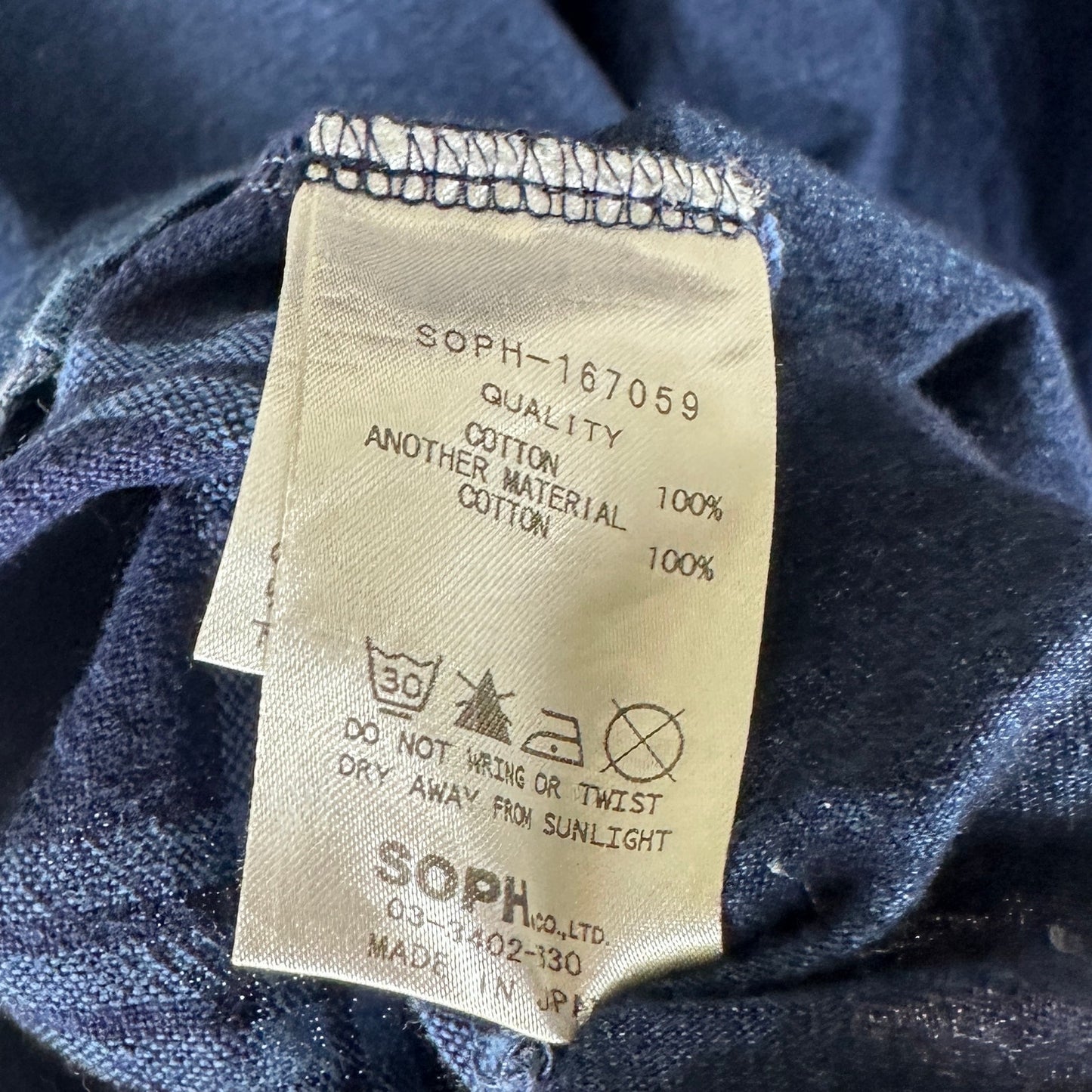 Sophnet Indigo Plaid Mix Tee