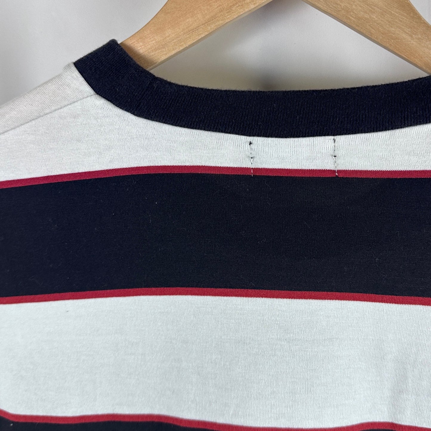 Hysteric Glamour Striped Embroidery Tee