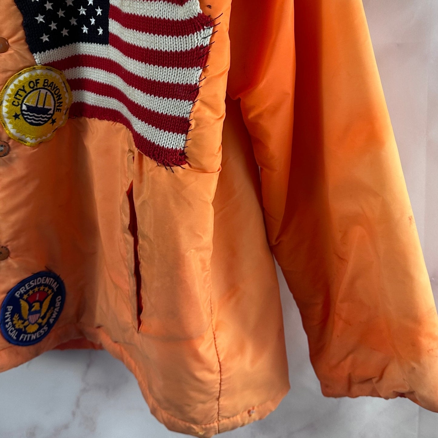 Vintage A$AP Bari Orange 70s Patch Coach Jacket