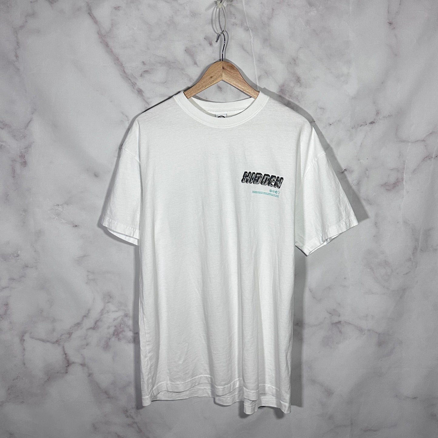 Hidden NY x Daniel Arsham White Eroded Logo Tee