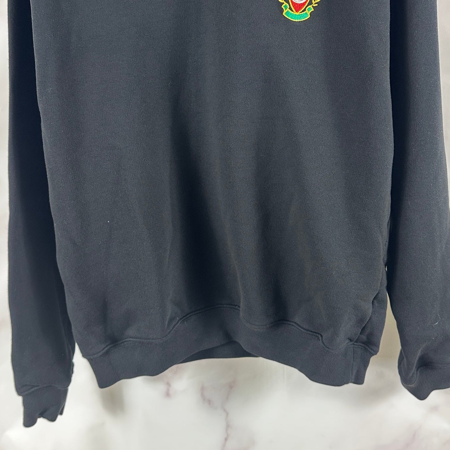 Yeezy Season 5 Calabasas Black Crest Crewneck Sweatshirt