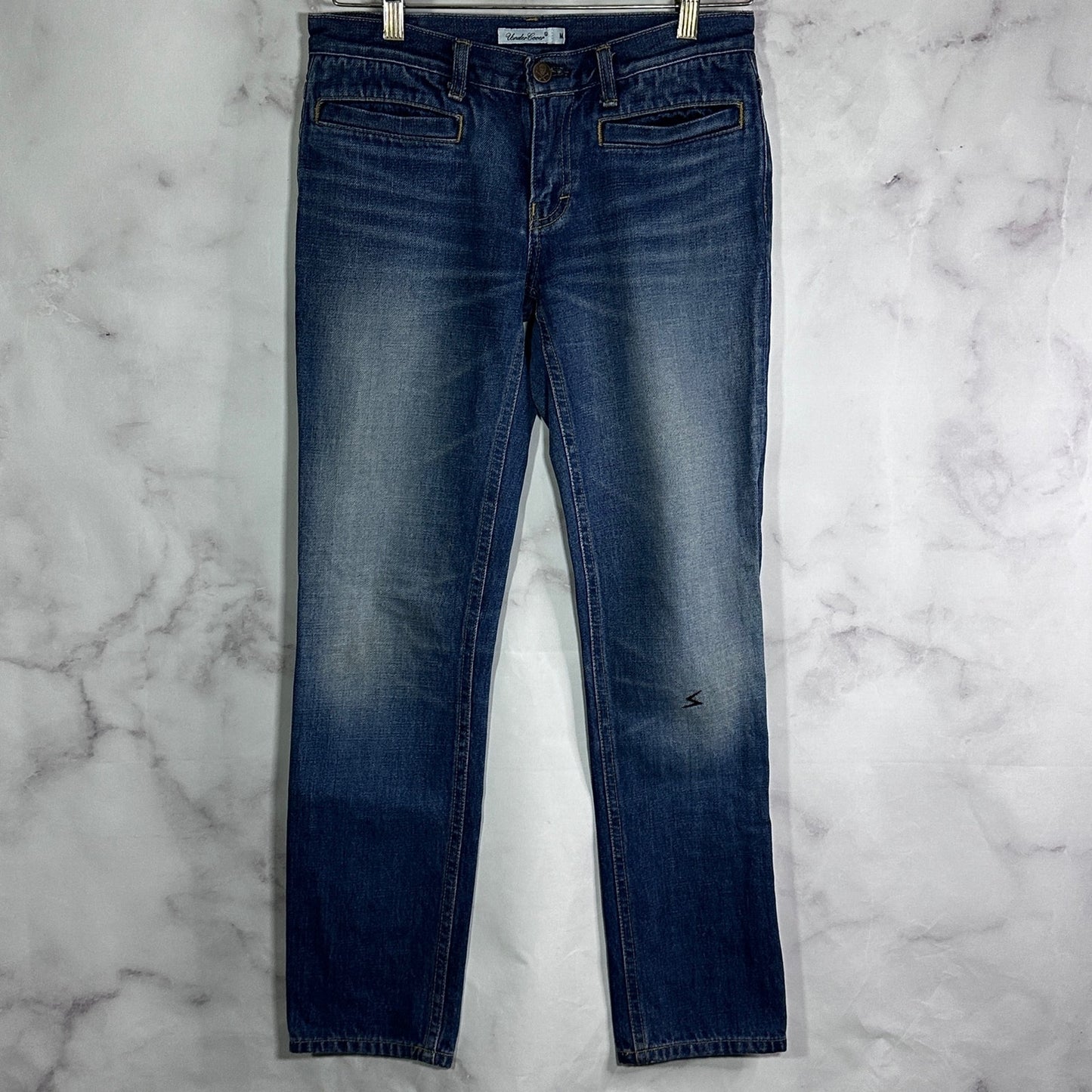 Undercover A/W01 Distressed Blue Bolt Denim