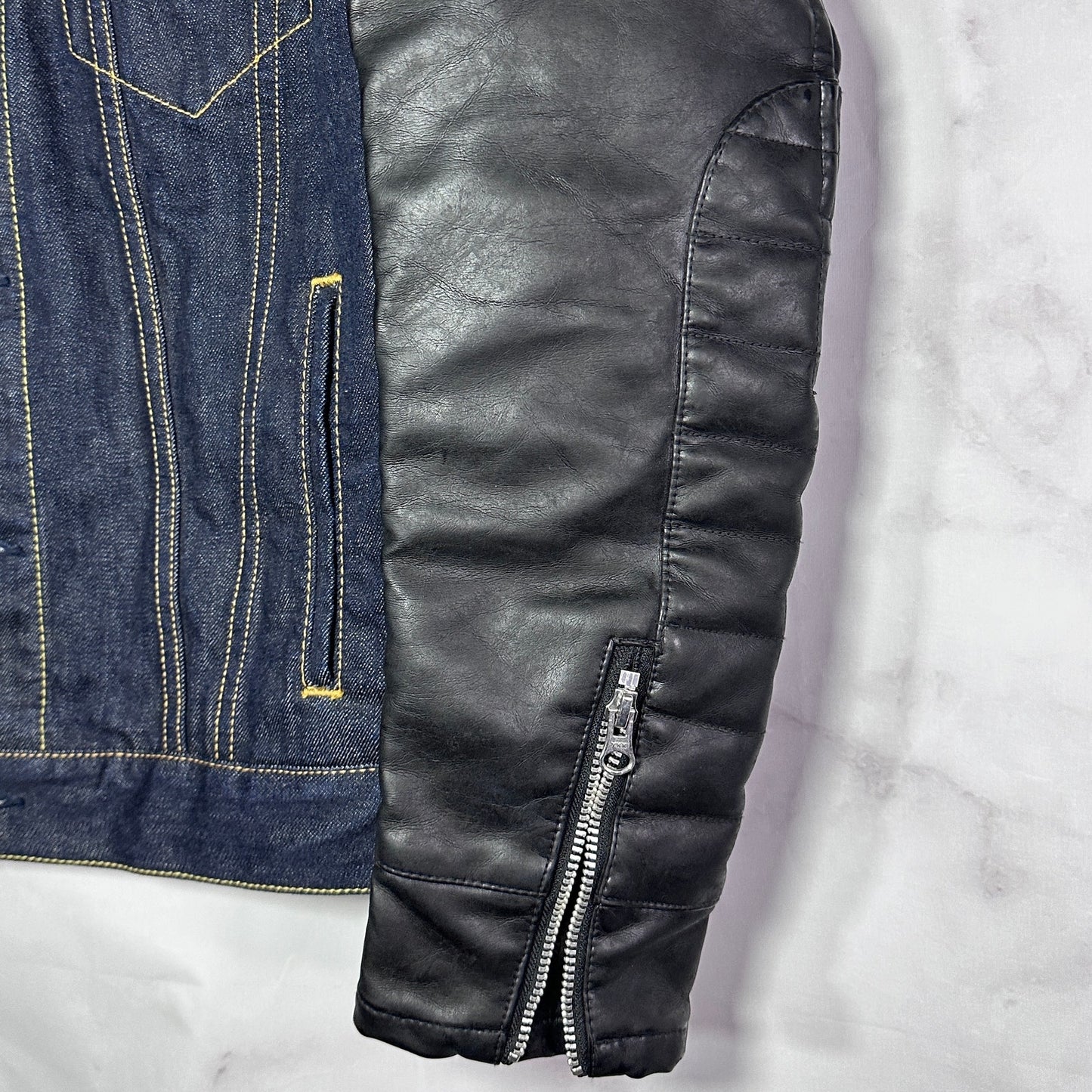 Comme des Garçons Junya Watanabe x Levi’s Leather Sleeve Denim Jacket