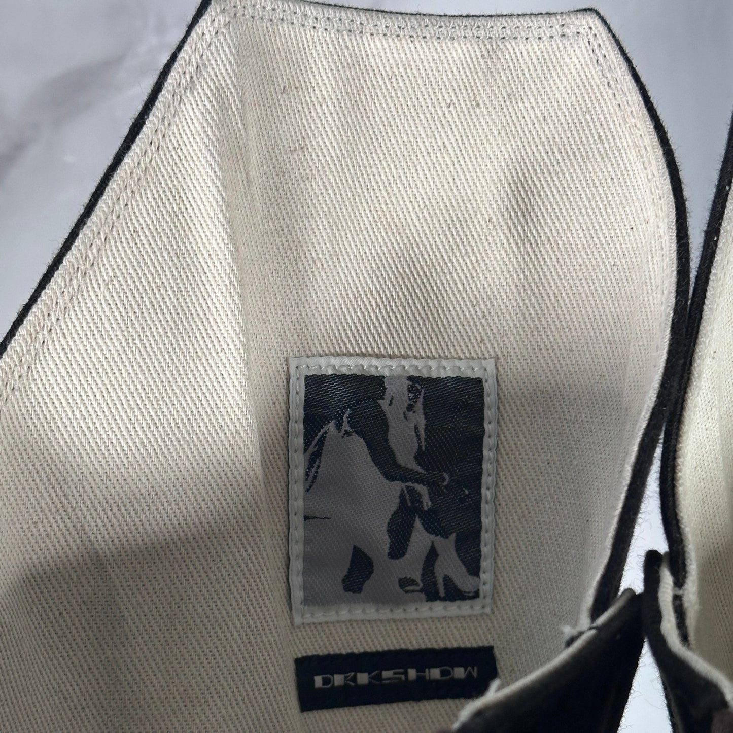 Rick Owens DRKSHDW Boot Sneak Ramone Black/Milk