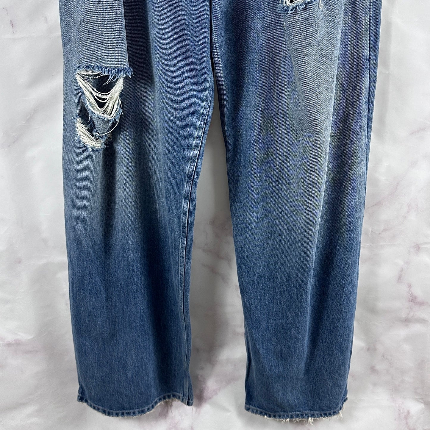 Balenciaga Baggy Distressed Blue Denim