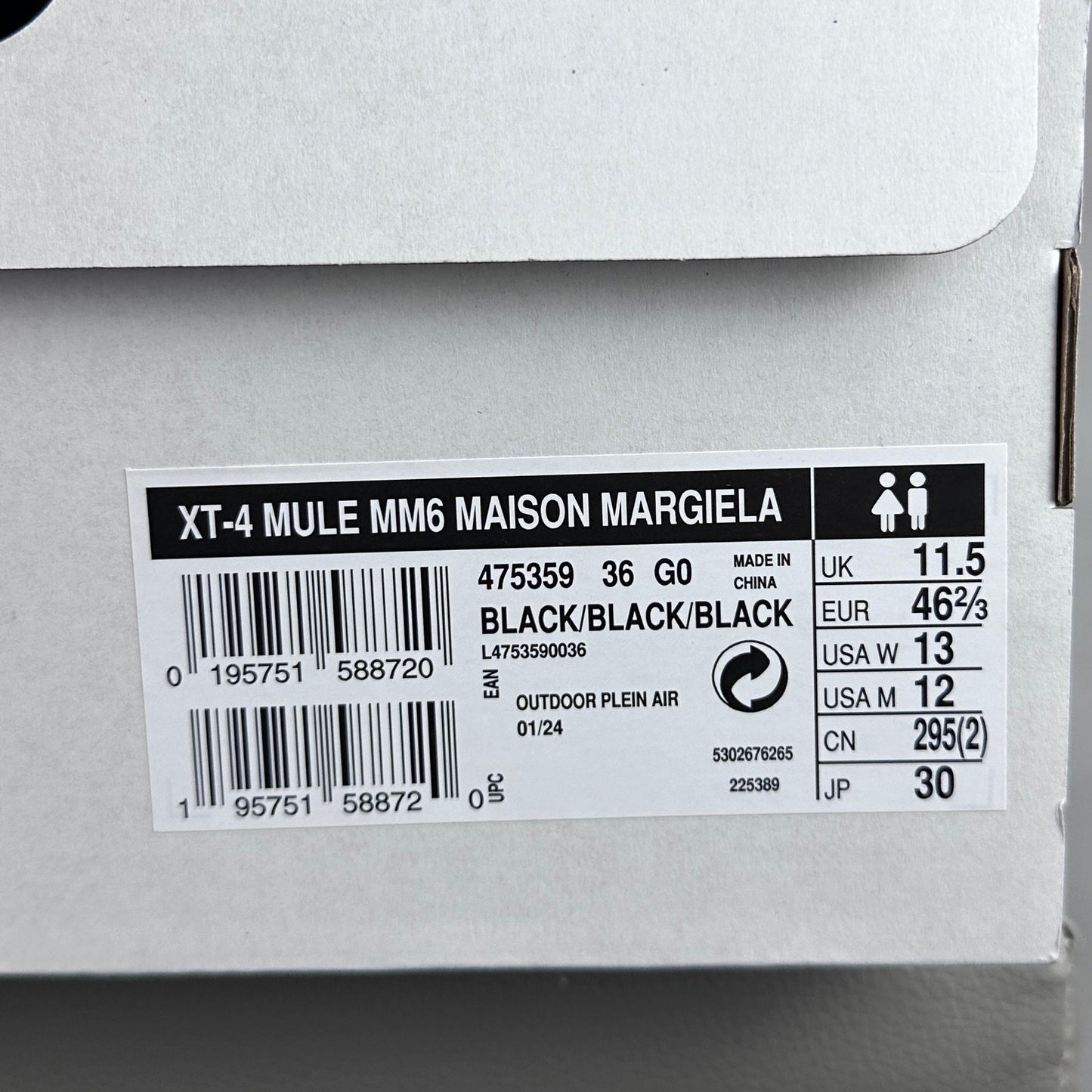 Maison Margiela MM6 x Salomon XT-4 Mule Black