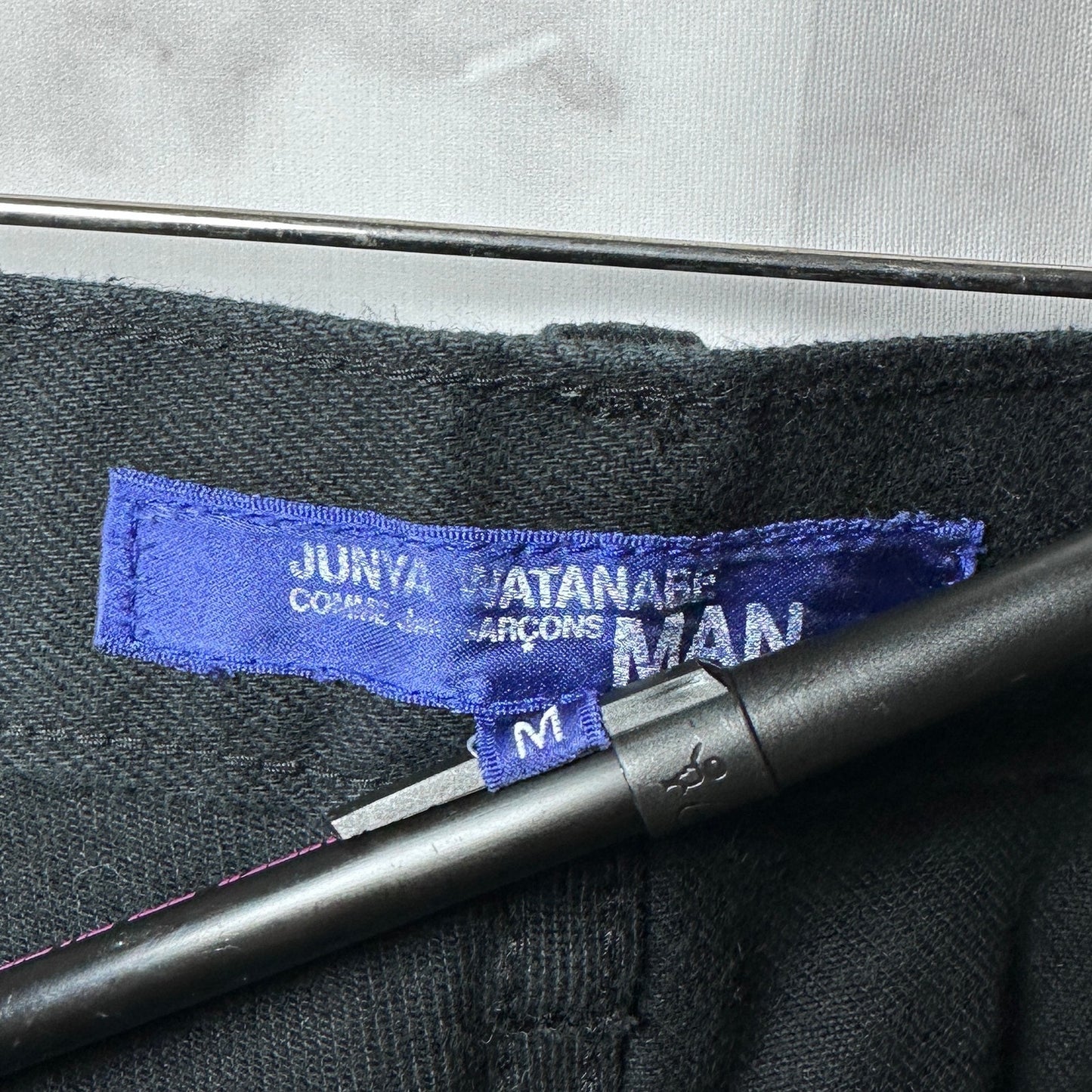 Comme des Garcons Junya Watanabe Man 2002 Black on Black Biker Patch Denim