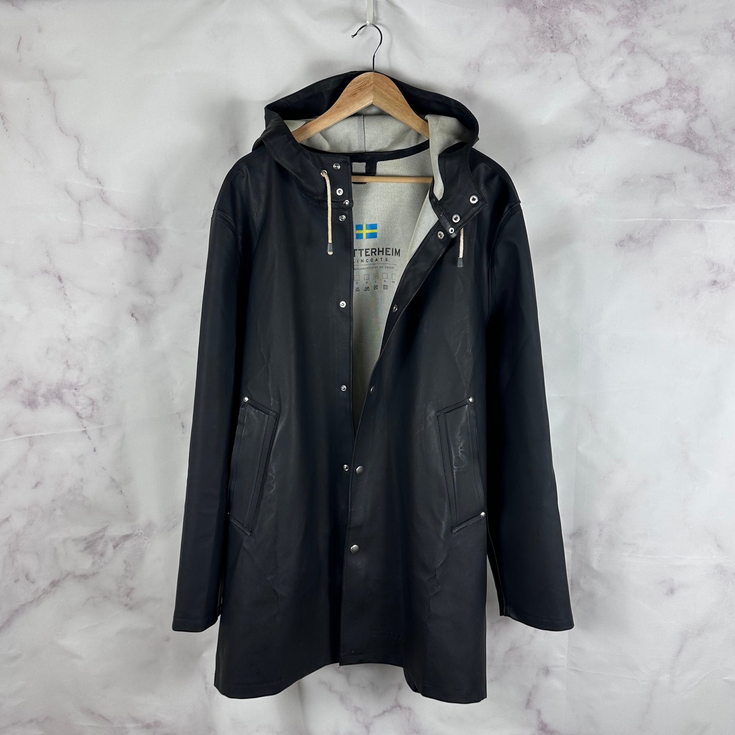 Stutterheim Black Stockholm Rain Coat