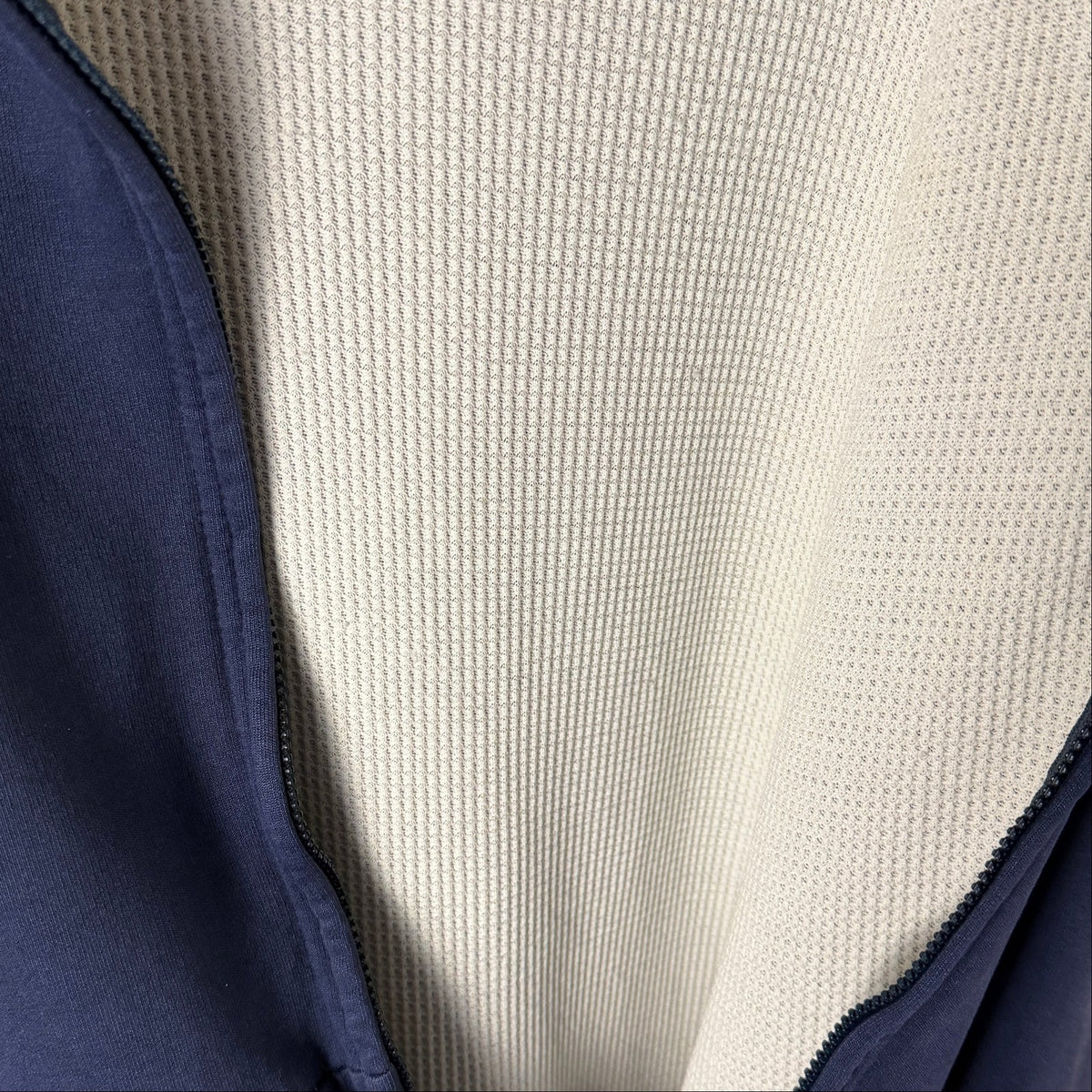 Vintage Camber Blue Thermal Zip-Up Hoodie