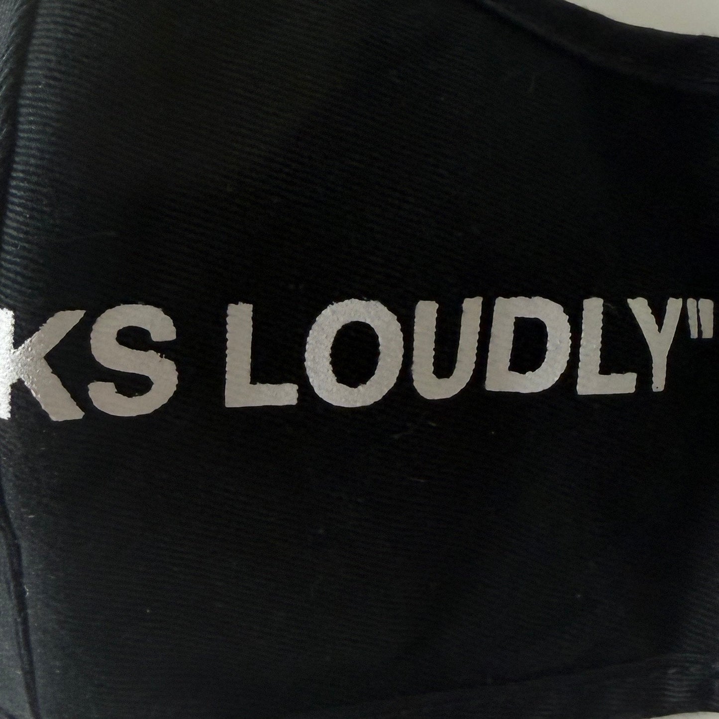 Virgil Abloh MOCA "Still Speaks Loudly" Black Facemask