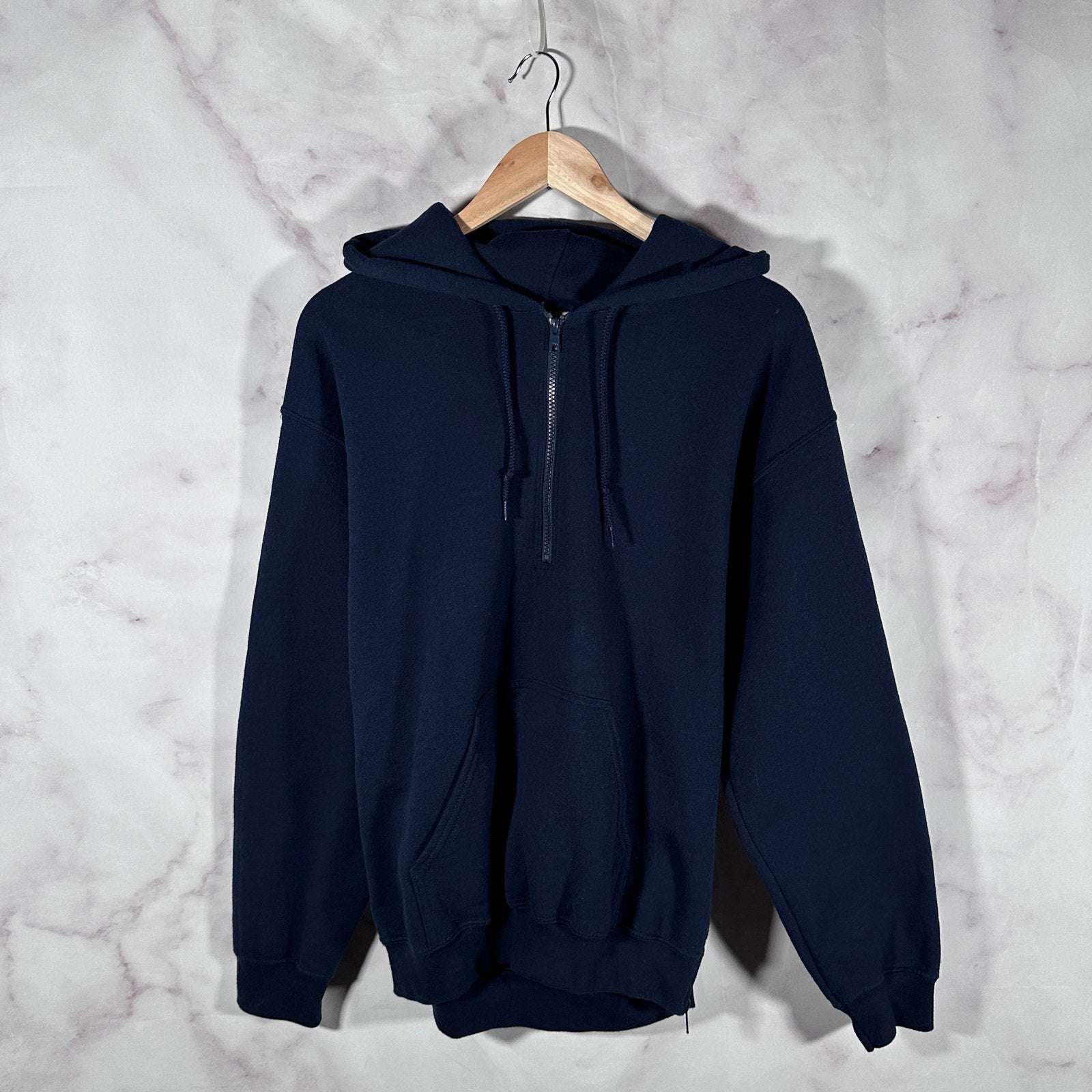 Needles Rebuild Navy Anorak Hoodie