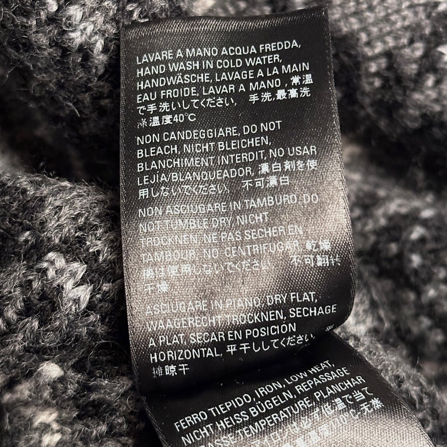 Balenciaga Grey Fair Isle Wool Sweater