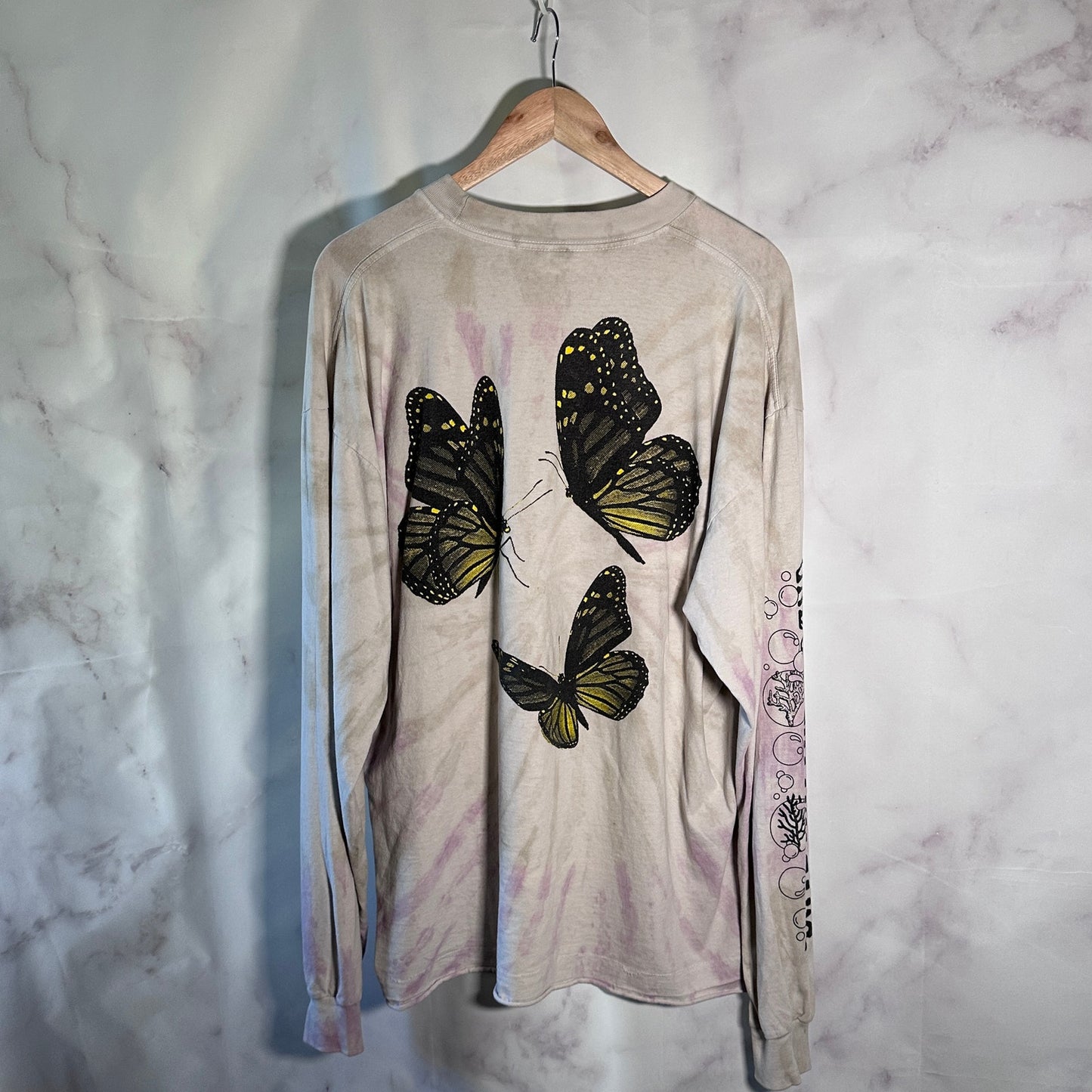 Online Ceramics Dave Matthews Band Tie Dye Ocean & Butterfly Tour Longsleeve