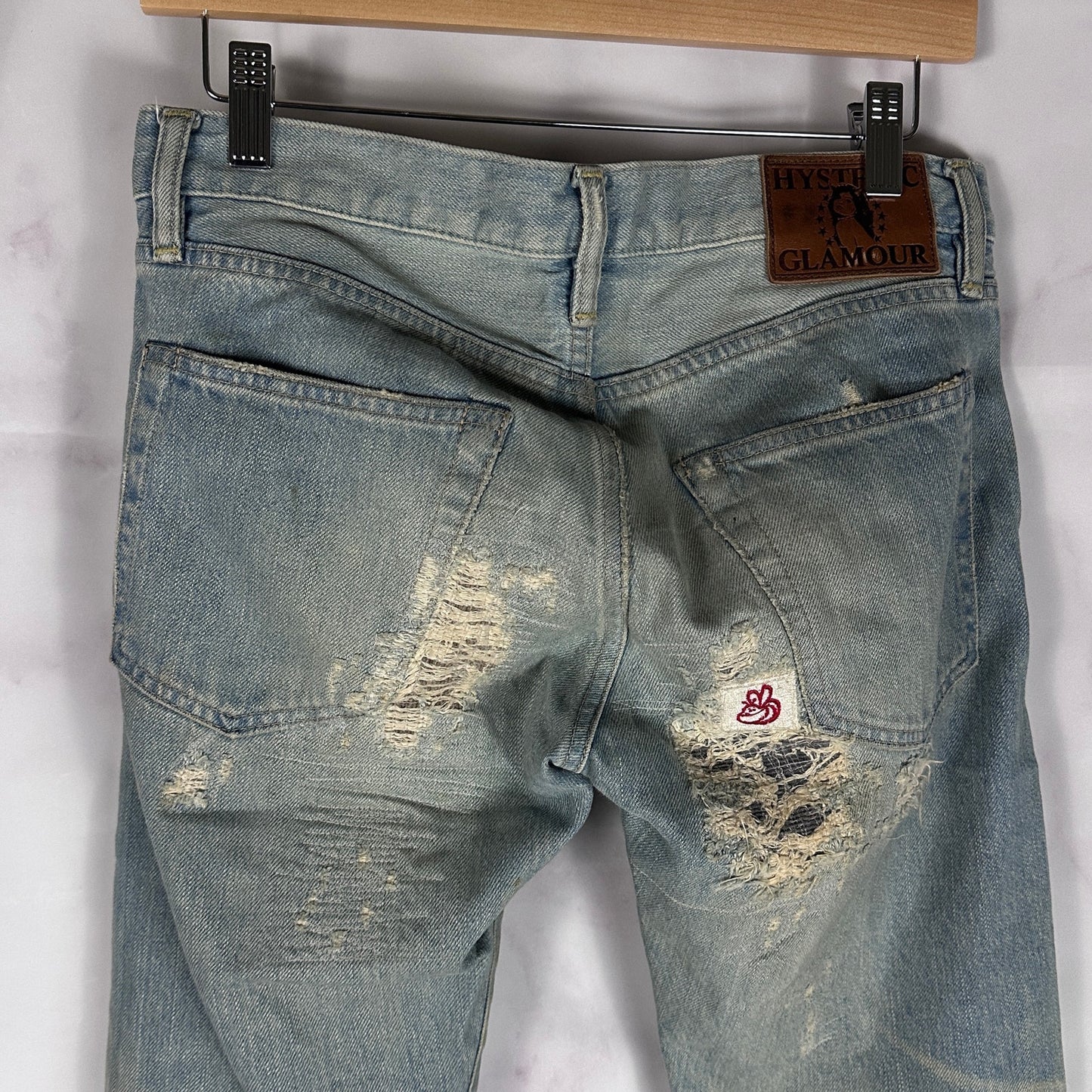 Hysteric Glamour Light Wash Selvedge Repaired Denim