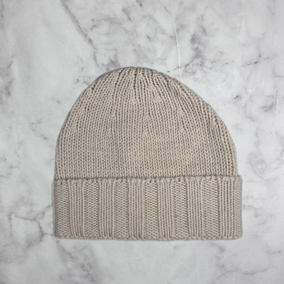 Hidden NY Sample 1/1 Prototype Raw White Cashmere Beanie