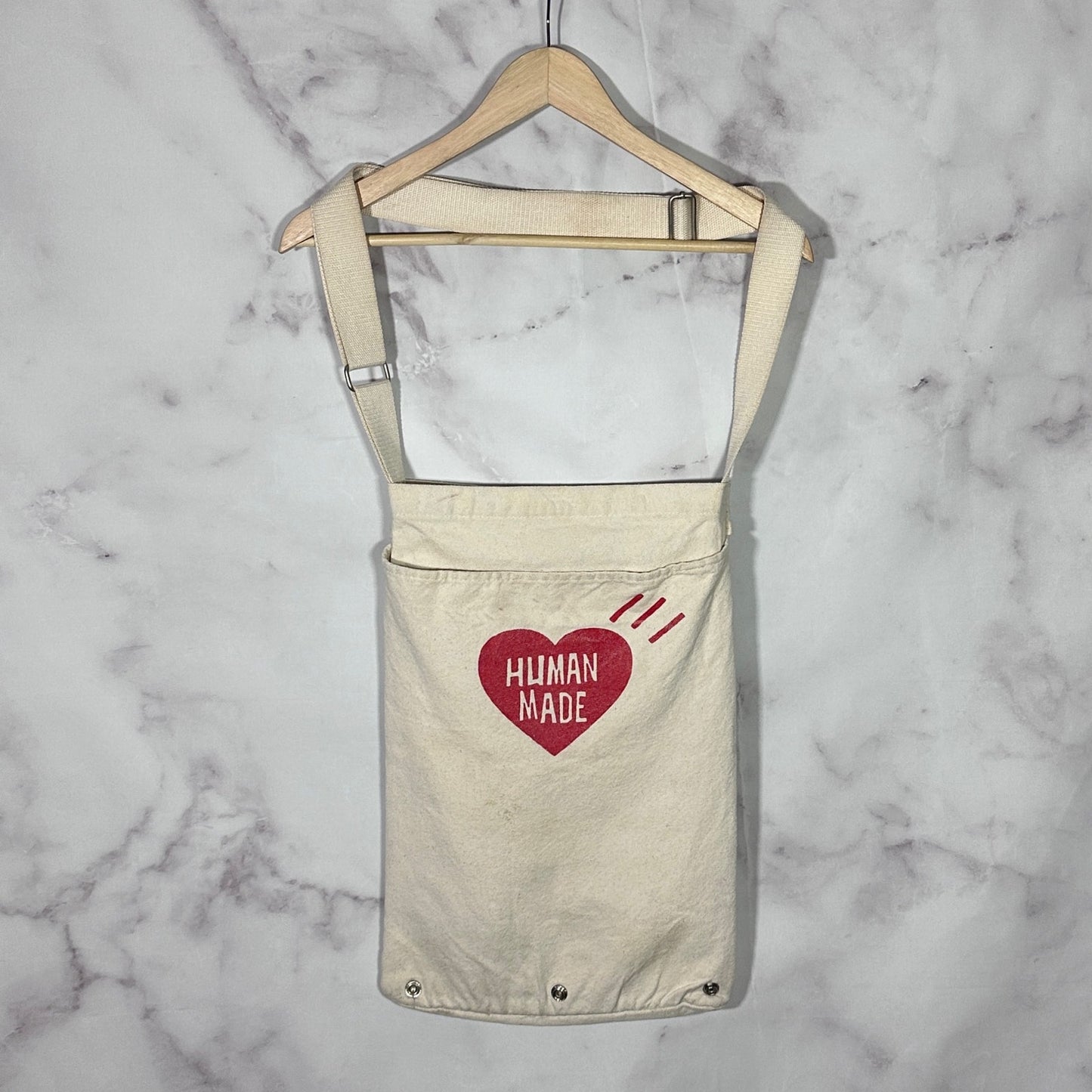 Human Made Cream Canvas Tote