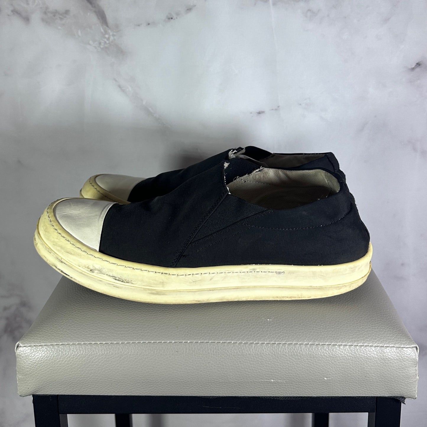 Rick Owens DRKSHDW Slip-On Ramone Boat Shoe Black