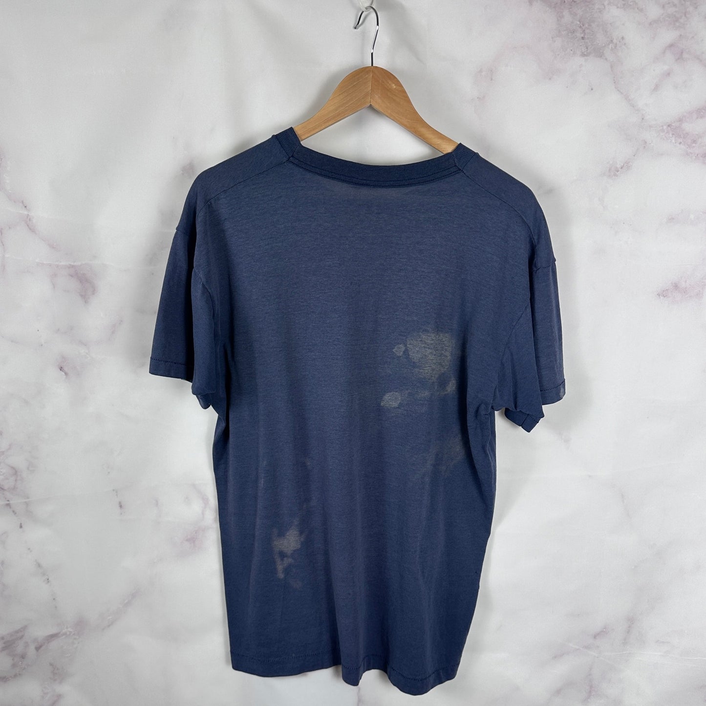 Vintage Thrashed Blue Pocket Tee