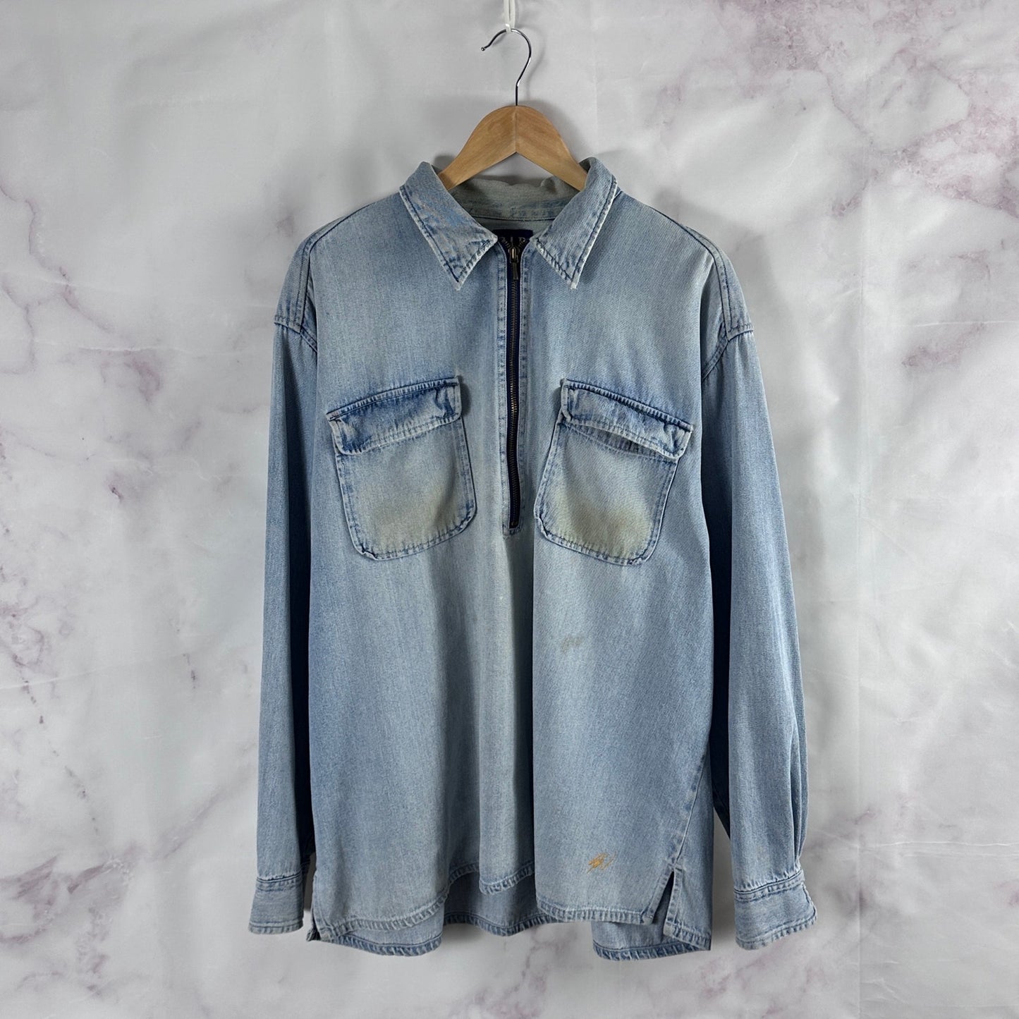 Vintage Gap Sean Wotherspoon Denim 1/2-Zip Shirt